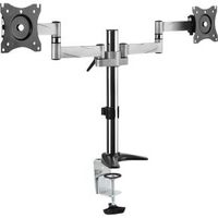 LogiLink BP0077 flat panel bureau steun 68,6 cm (27 ) Doorvoer Zwart, Roestvrijstaal