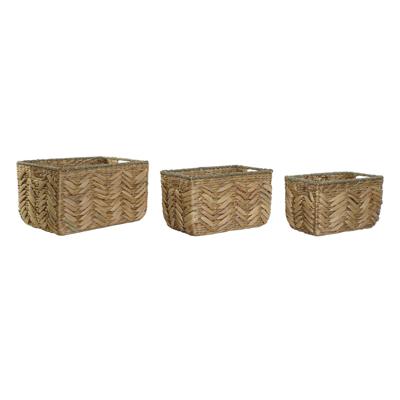 Mandenset Home ESPRIT Natuurlijk Zeegras Natuurlijke Vezel Boho (3 Onderdelen)