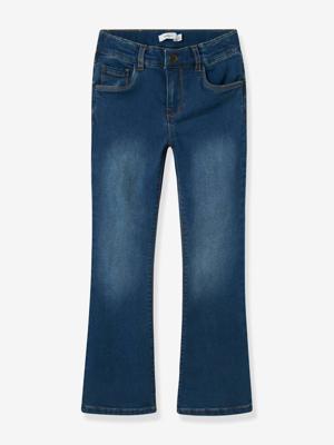 Pyjama meisjes gerecycled katoenmix blauwzwart denim