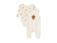 lupilu Baby kledingset 2-delig (Wit, 62/68)