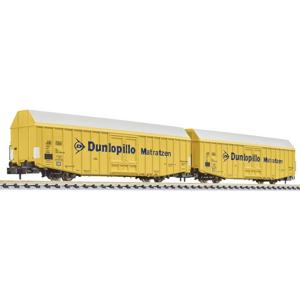 Liliput L260160 N 2-delige goederenwagon Dunlopillo van de DB