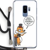 Geen Gezeik: Samsung Galaxy S9 Plus Transparant Hoesje met koord Geen Gezeik: Samsung Galaxy S9 Plus Transparant Hoesje met koord