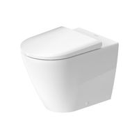 Toilet Duravit D-Neo WonderGliss Staand Rimless Diepspoel 58 cm Hoogglans Wit - thumbnail