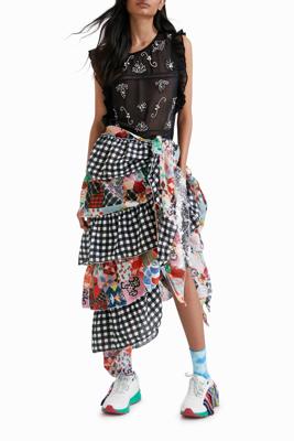 Pareo met ruches en patchwork Johnson Hartig - BLUE - U