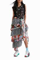 Pareo met ruches en patchwork Johnson Hartig - BLUE - U