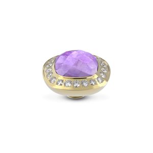 Melano Vivid Border CZ Steentje Amethyst Goud