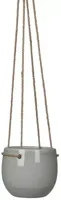 Mica Decorations Resa hangpot rond 13,5x11,5cm licht grijs