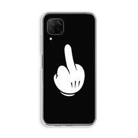 Middle finger black: Huawei P40 Lite Transparant Hoesje