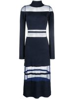 Cult Gaia robe longue à col montant - Bleu