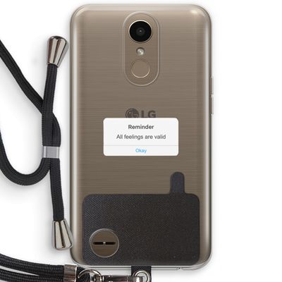 Reminder: LG K10 (2017) Transparant Hoesje met koord
