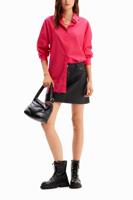 Oversized blouse met gezichten - RED - L/XL