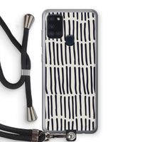 Moroccan stripes: Samsung Galaxy A21s Transparant Hoesje met koord