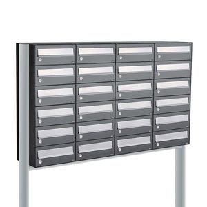 Allux Brievenbusunit Hive set vrijstaand 4-breed, 6-hoog - antraciet