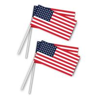 Zwaaivlaggetjes - Amerikaanse vlag - 150 stuks - Amerika - 4th of July - USA - thumbnail