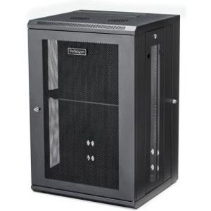 StarTech.com RK1820WALHM Wall mounted rack 18U 90kg Zwart rack