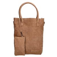 Zebra Trends - Natural Bag Shopper met Rits - Kartel Camel Croco Zebra Trends - Natural Bag Shopper met Rits - Kartel Camel Croco