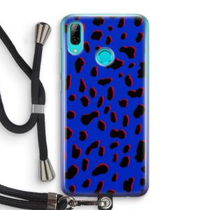Blue Leopard: Huawei P Smart (2019) Transparant Hoesje met koord