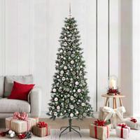 Kunstkerstboom met 300 LED Groen 210 cm PVC en Plastic en Staal