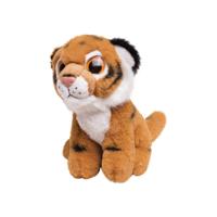 Nature Planet Pluche bruine tijger knuffel - 13 cm - Wilde dieren knuffels Nature Planet Pluche bruine tijger knuffel - 13 cm - Wilde dieren knuffels