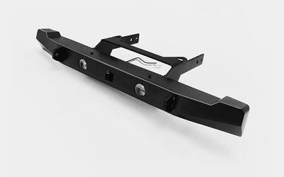 RC4WD Solid Rear Bumper w/Lights for Axial SCX10 II XJ (Black) (VVV-C0334)