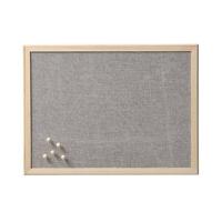 Zeller prikbord|memobord - grijs - 30 x 40 cm - textiel