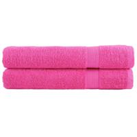 Handdoeken 2 st 600 g/m 100x200 cm 100% katoen roze