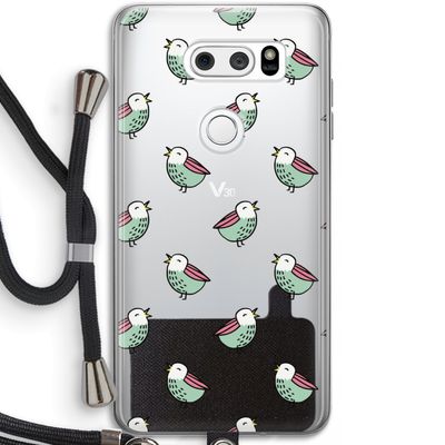 Vogeltjes: LG V30 Transparant Hoesje met koord