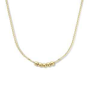 Ketting Bolletjes geelgoud 42 - 45 cm