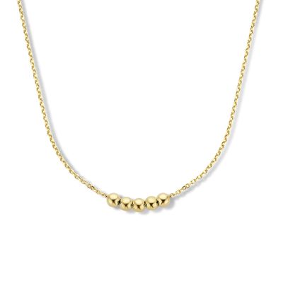 Ketting Bolletjes geelgoud 42 - 45 cm