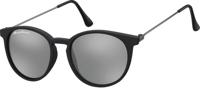 Zonnebril montana revo rond spiegelglas mat zwart