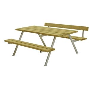 Picknicktafel Tuin Alpha Geimpregneerd Hout 1 Rugleuning