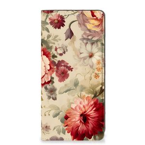 Smart Cover voor Samsung Galaxy A21s Bloemen