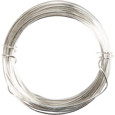Creativ Company Verzilverd draad, dikte 0,8 mm, verzilverd, 6 m/ 1 rol