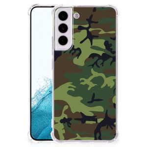 Samsung Galaxy S22 Doorzichtige Silicone Hoesje Army Dark