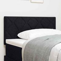 Stoffen Hoofdbord Geometrisch met hoofdeinde Zwart 90 cm Stof