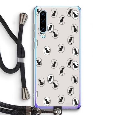 Miauw: Huawei P30 Transparant Hoesje met koord
