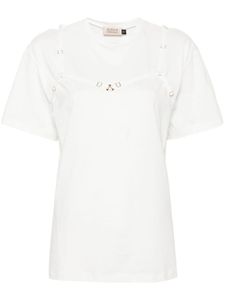 Murmur t-shirt à détail de brides - Blanc