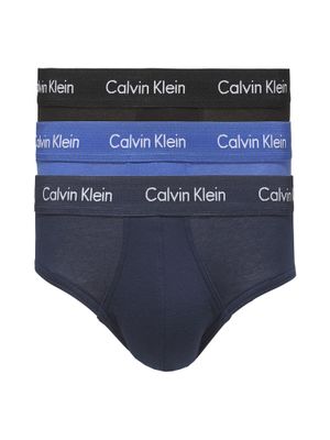 Calvin Klein - 3p Hip Brief - Cotton Stretch - 4KU, Maat:S