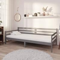 Slaapbank massief grenenhout grijs 90x200 cm