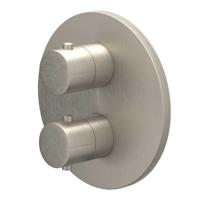 Afbouwdeel IVY Bond Inbouwthermostaat 1 Stopkraan Met Rond Rozet Geborsteld Nickel PVD Afbouwdeel IVY Bond Inbouwthermostaat 1 Stopkraan Met Rond Rozet Geborsteld Nickel PVD