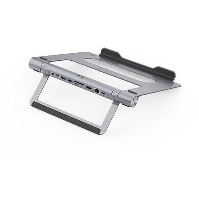Metal Cooling Stand for notebooks (up-to 15.6”) with USB-C Docking Station (Power Delivery 100 W) Laptopkoeler
