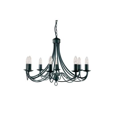 Hanglamp Maypole 8Lt - Black Metal Hanglamp Maypole 8Lt - Black Metal