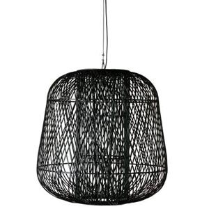 WOOOD Exclusive Moza Hanglamp - Bamboe - Zwart - 100x100x100