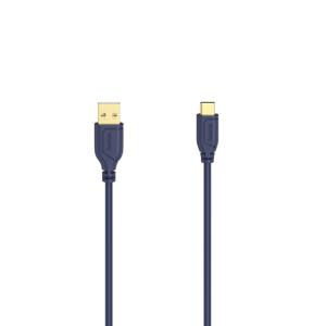 Hama USB-C-kabel Flexi-Slim USB 2.0 480 Mbit/s Blue Depths 0,75 M