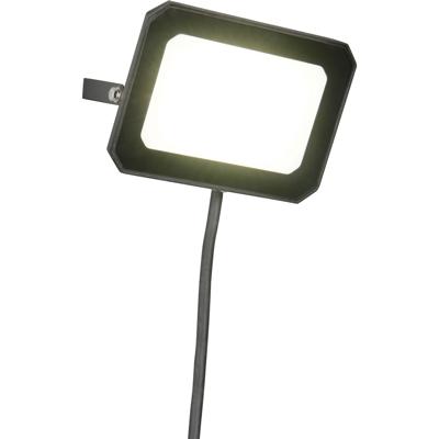LED Tuinverlichting - Trion Noven - Wandlamp Buitenlamp - 1 Lichtpunt van 30 Watt - Natuurlijk Wit 4000K - Kantelbaar - IP65 - Mat Zwart - Aluminium
