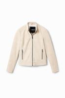 Bikerjack met suède-effect - WHITE - S
