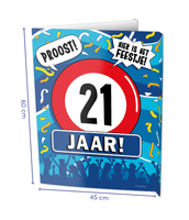 Raambord 21 jaar Verjaardag (60x45cm)