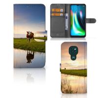 Motorola Moto G9 Play | E7 Plus | Telefoonhoesje | Met pasjeshouder | Koe