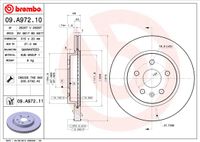 Remschijf BREMBO, Remschijftype: Binnen geventileerd, u.a. für Saab, Vauxhall, Opel, Chevrolet - thumbnail