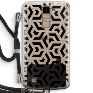 Crazy pattern: LG K10 (2016) Transparant Hoesje met koord
